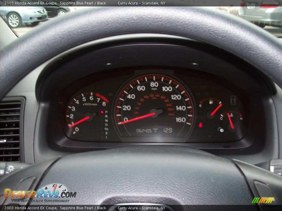 2003 Honda Accord EX Coupe Sapphire Blue Pearl / Black Photo #14