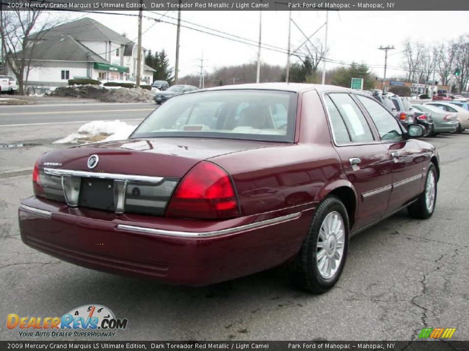 2009 Mercury Grand Marquis LS Ultimate Edition Dark Toreador Red Metallic / Light Camel Photo #3