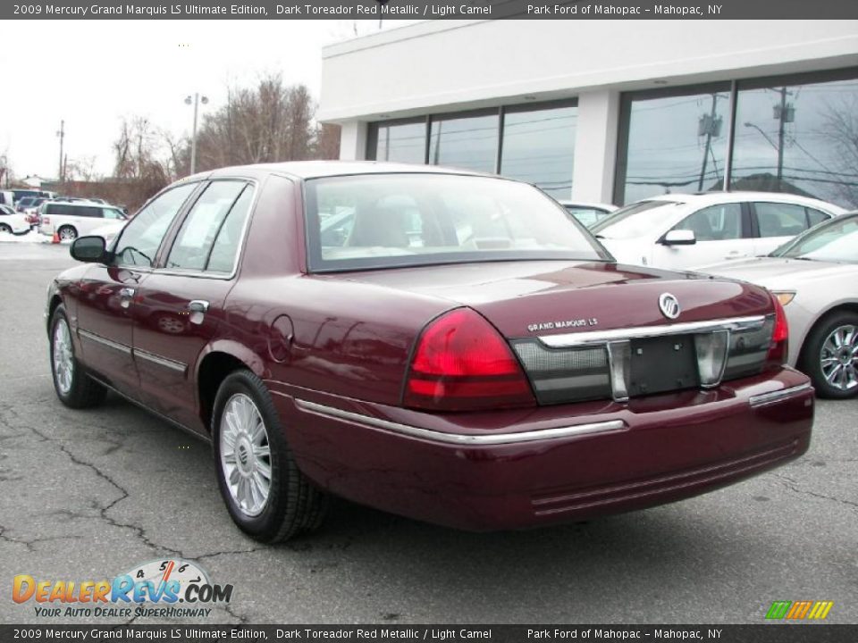 2009 Mercury Grand Marquis LS Ultimate Edition Dark Toreador Red Metallic / Light Camel Photo #4