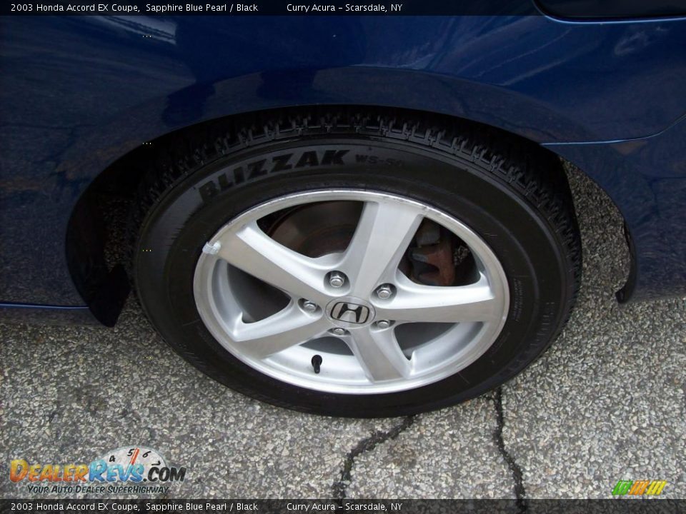 2003 Honda Accord EX Coupe Sapphire Blue Pearl / Black Photo #19