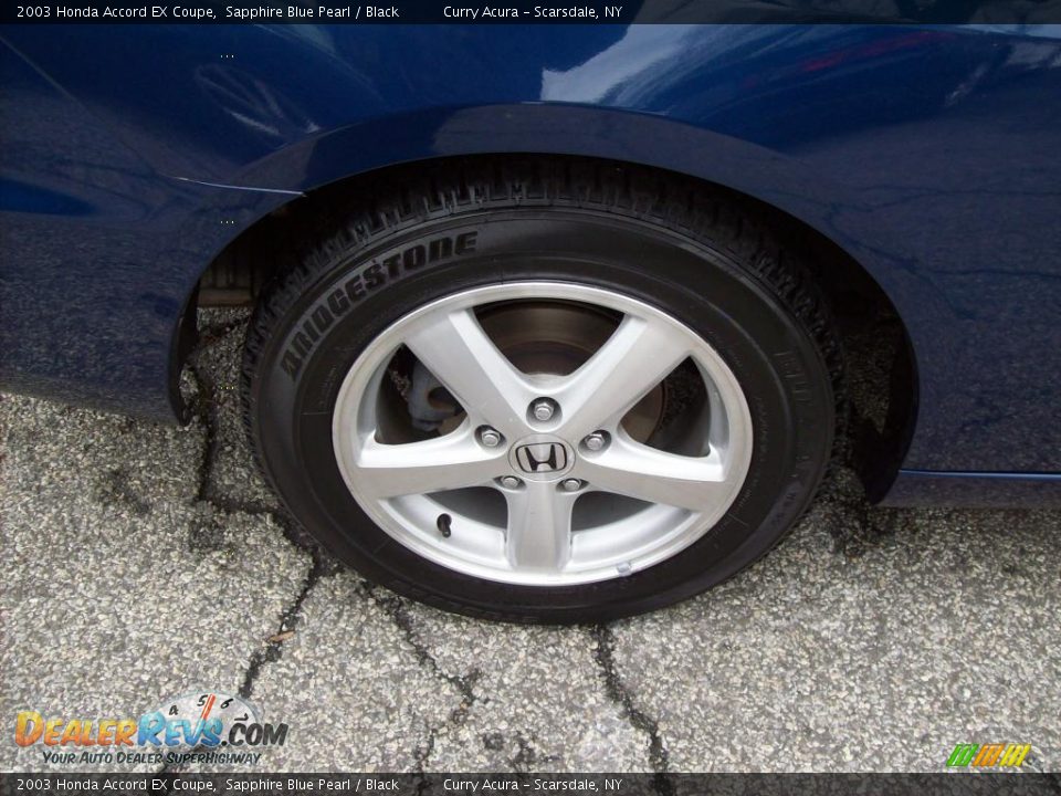 2003 Honda Accord EX Coupe Sapphire Blue Pearl / Black Photo #20