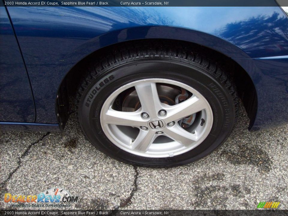 2003 Honda Accord EX Coupe Sapphire Blue Pearl / Black Photo #21