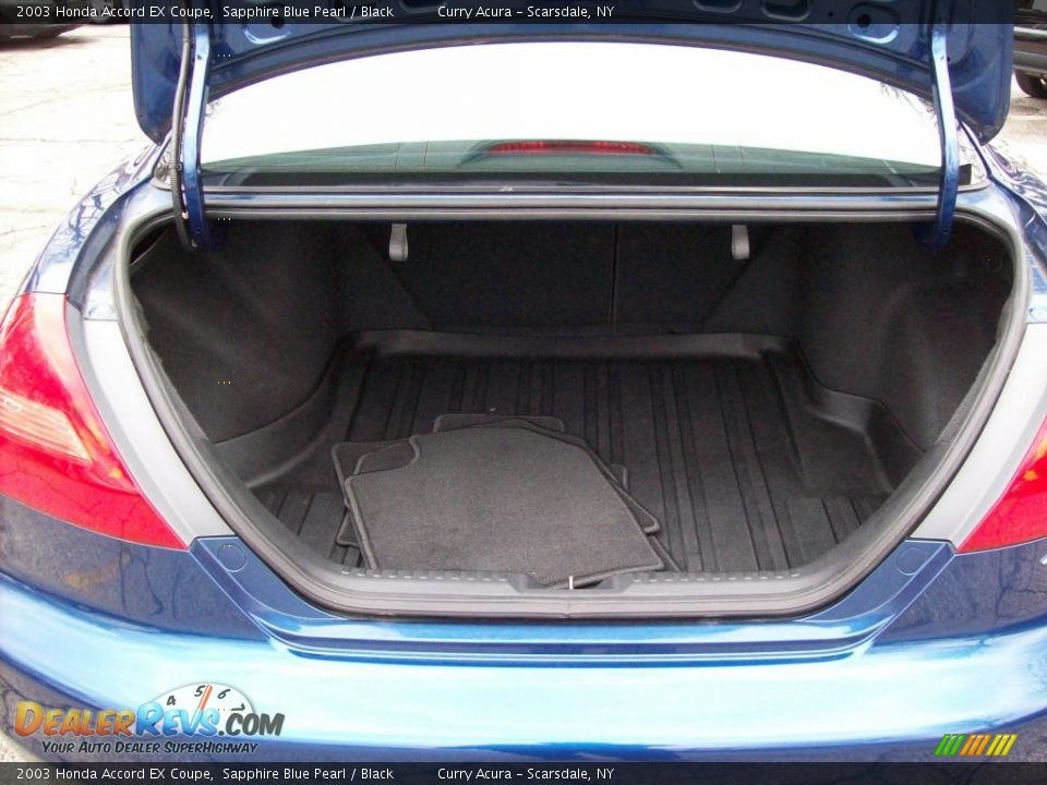 2003 Honda Accord EX Coupe Sapphire Blue Pearl / Black Photo #22