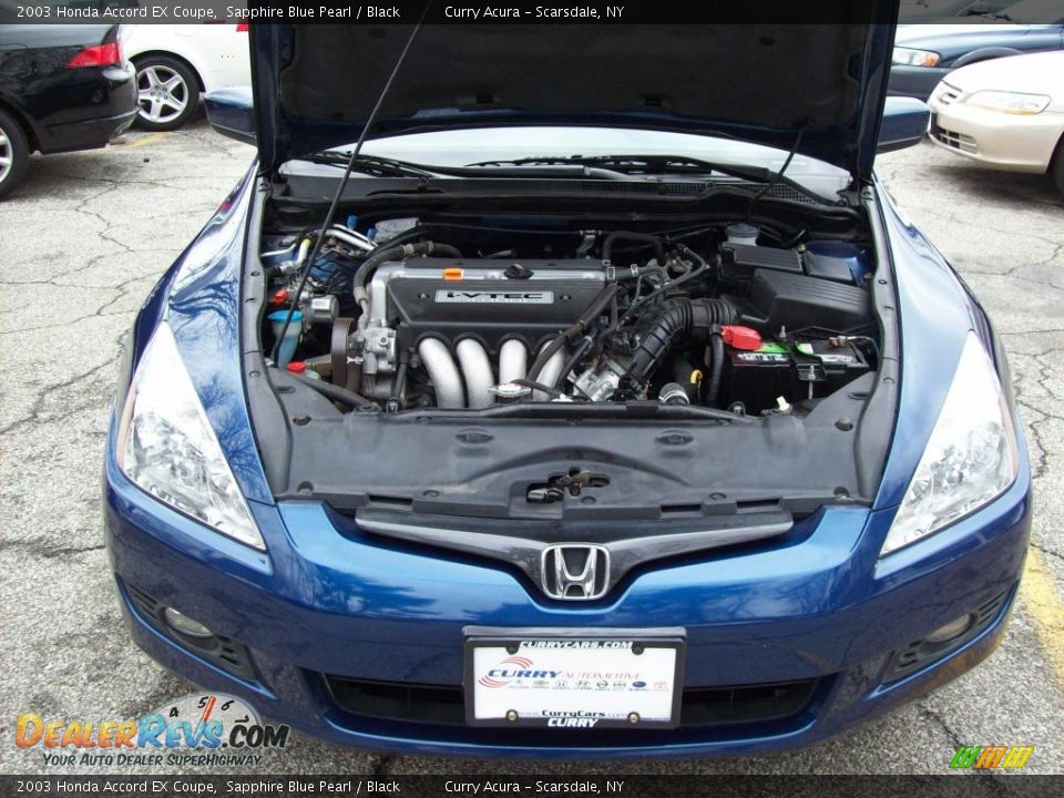 2003 Honda Accord EX Coupe Sapphire Blue Pearl / Black Photo #23