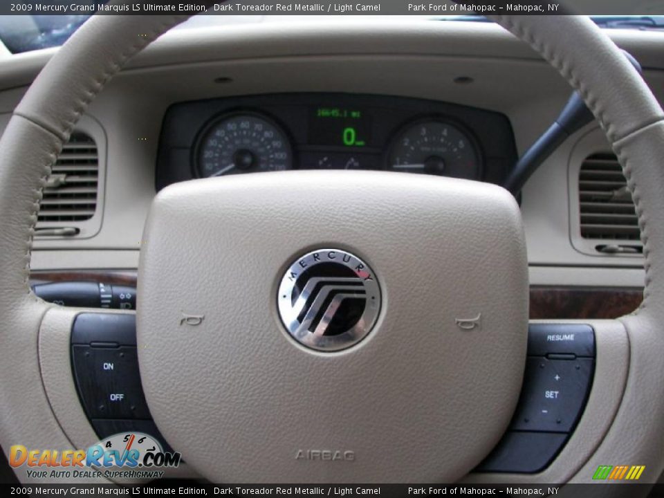 2009 Mercury Grand Marquis LS Ultimate Edition Dark Toreador Red Metallic / Light Camel Photo #13