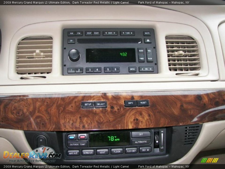 2009 Mercury Grand Marquis LS Ultimate Edition Dark Toreador Red Metallic / Light Camel Photo #15