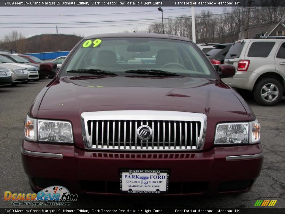 2009 Mercury Grand Marquis LS Ultimate Edition Dark Toreador Red Metallic / Light Camel Photo #18