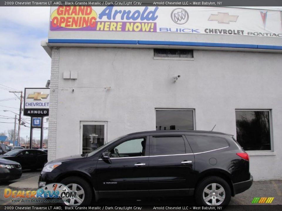 2009 Chevrolet Traverse LT AWD Black Granite Metallic / Dark Gray/Light Gray Photo #3
