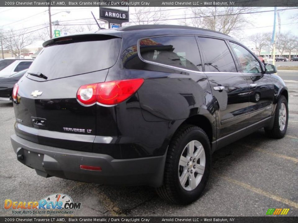 2009 Chevrolet Traverse LT AWD Black Granite Metallic / Dark Gray/Light Gray Photo #6