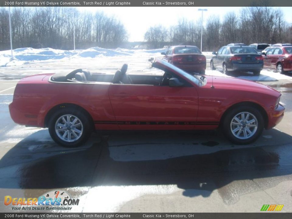 2008 Ford Mustang V6 Deluxe Convertible Torch Red / Light Graphite Photo #1