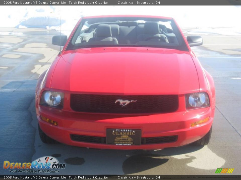 2008 Ford Mustang V6 Deluxe Convertible Torch Red / Light Graphite Photo #3