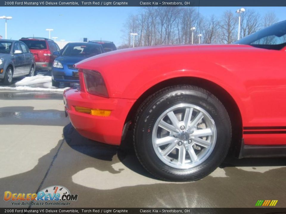 2008 Ford Mustang V6 Deluxe Convertible Torch Red / Light Graphite Photo #5