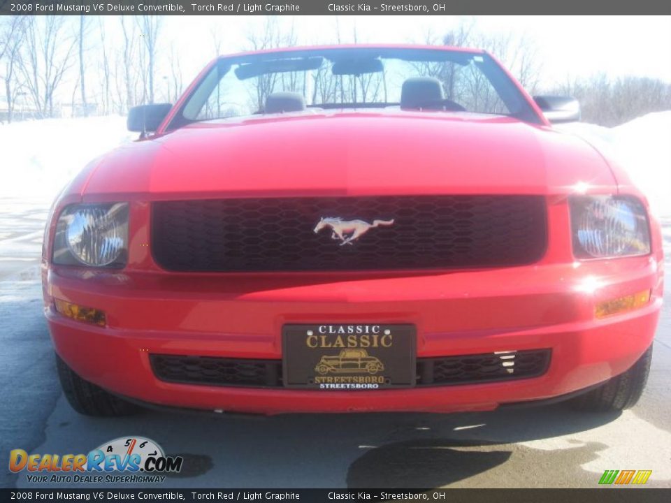 2008 Ford Mustang V6 Deluxe Convertible Torch Red / Light Graphite Photo #6