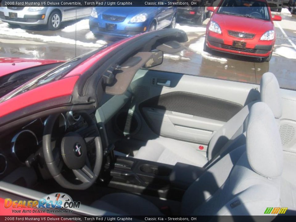 2008 Ford Mustang V6 Deluxe Convertible Torch Red / Light Graphite Photo #10