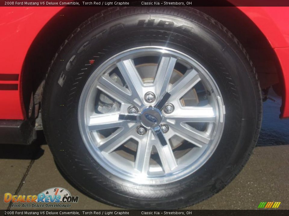 2008 Ford Mustang V6 Deluxe Convertible Torch Red / Light Graphite Photo #12