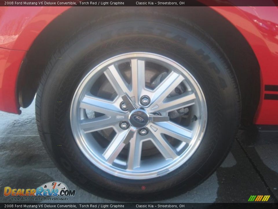 2008 Ford Mustang V6 Deluxe Convertible Torch Red / Light Graphite Photo #13