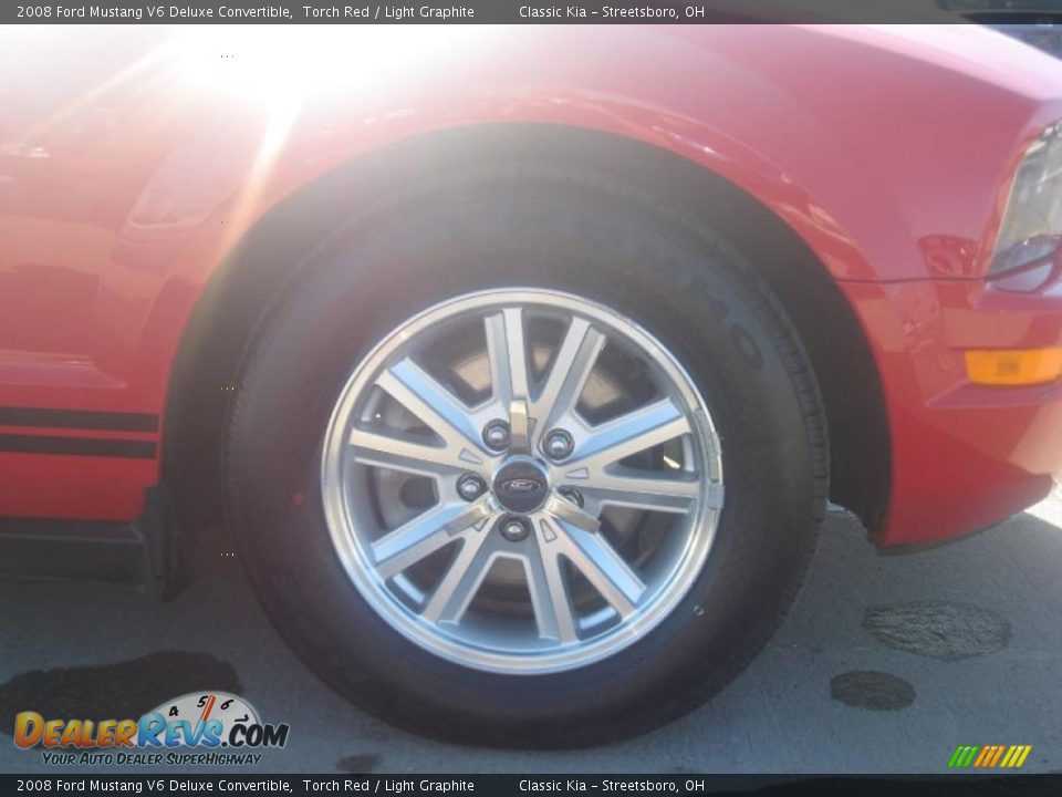 2008 Ford Mustang V6 Deluxe Convertible Torch Red / Light Graphite Photo #14