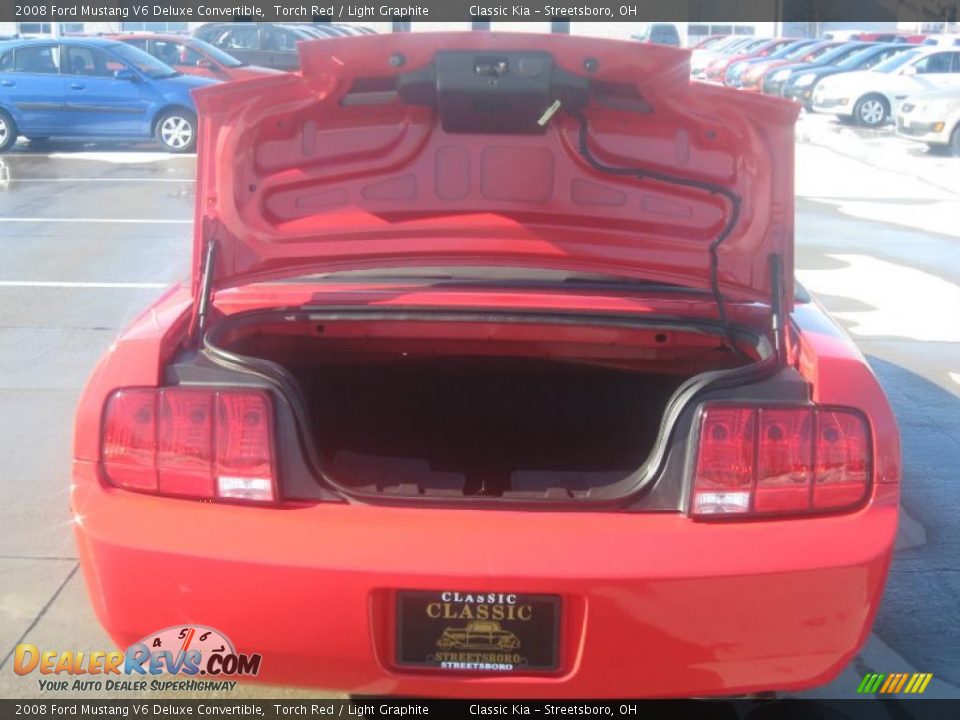 2008 Ford Mustang V6 Deluxe Convertible Torch Red / Light Graphite Photo #15