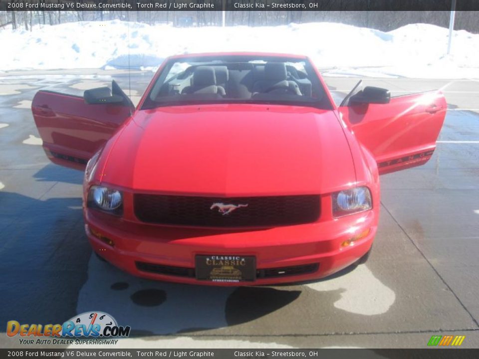 2008 Ford Mustang V6 Deluxe Convertible Torch Red / Light Graphite Photo #26