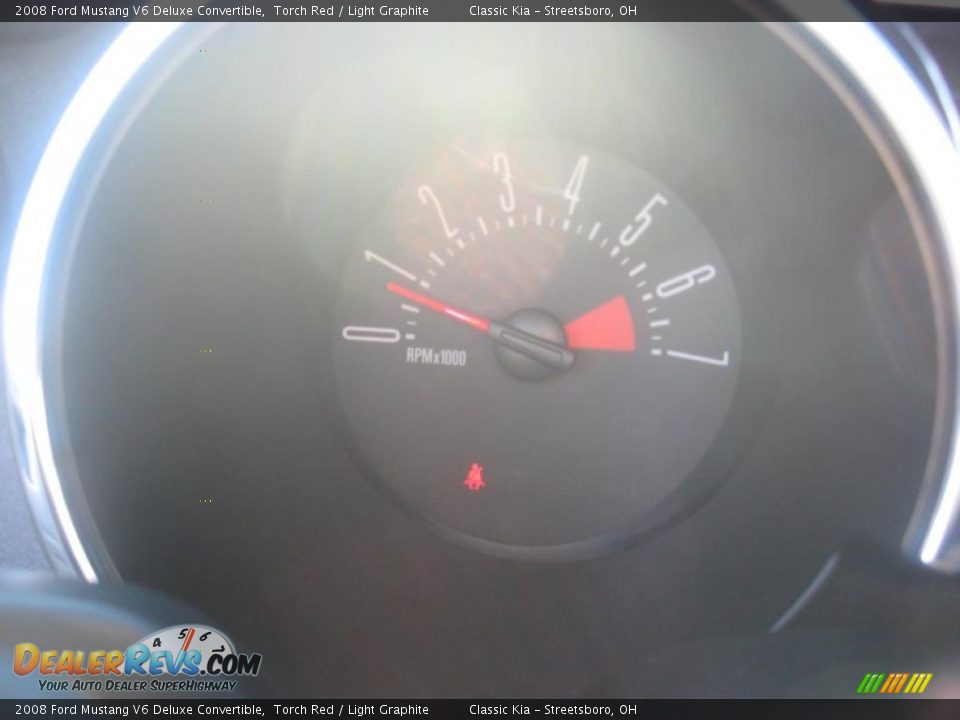 2008 Ford Mustang V6 Deluxe Convertible Torch Red / Light Graphite Photo #29