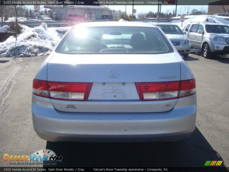 2003 Honda Accord EX Sedan Satin Silver Metallic / Gray Photo #3
