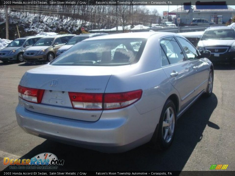 2003 Honda Accord EX Sedan Satin Silver Metallic / Gray Photo #4