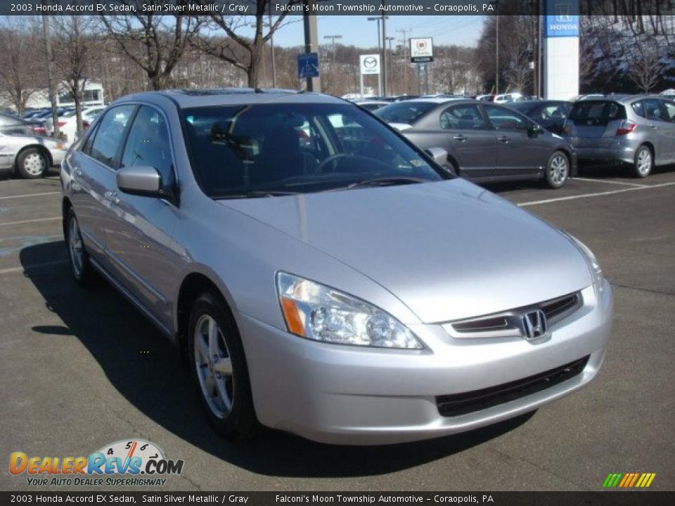 2003 Honda Accord EX Sedan Satin Silver Metallic / Gray Photo #5