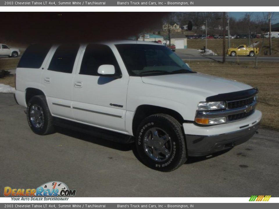 2003 Chevrolet Tahoe LT 4x4 Summit White / Tan/Neutral Photo #1