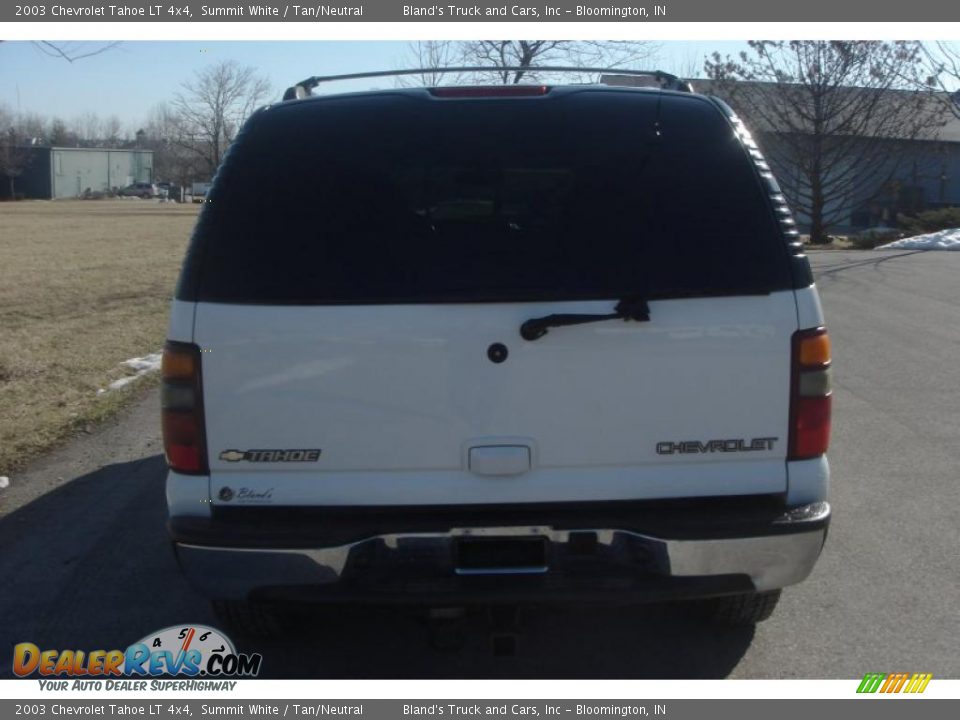 2003 Chevrolet Tahoe LT 4x4 Summit White / Tan/Neutral Photo #4