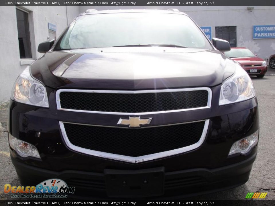 2009 Chevrolet Traverse LS AWD Dark Cherry Metallic / Dark Gray/Light Gray Photo #2