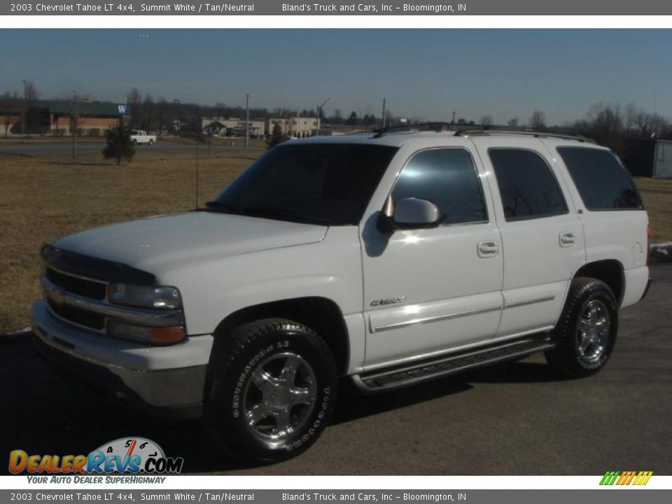 2003 Chevrolet Tahoe LT 4x4 Summit White / Tan/Neutral Photo #13