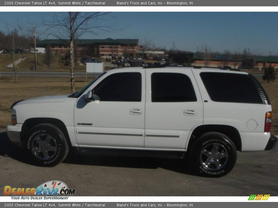 2003 Chevrolet Tahoe LT 4x4 Summit White / Tan/Neutral Photo #14