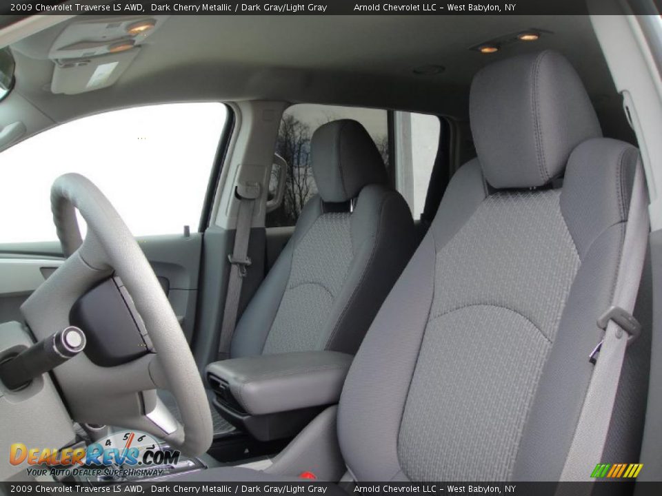 2009 Chevrolet Traverse LS AWD Dark Cherry Metallic / Dark Gray/Light Gray Photo #9