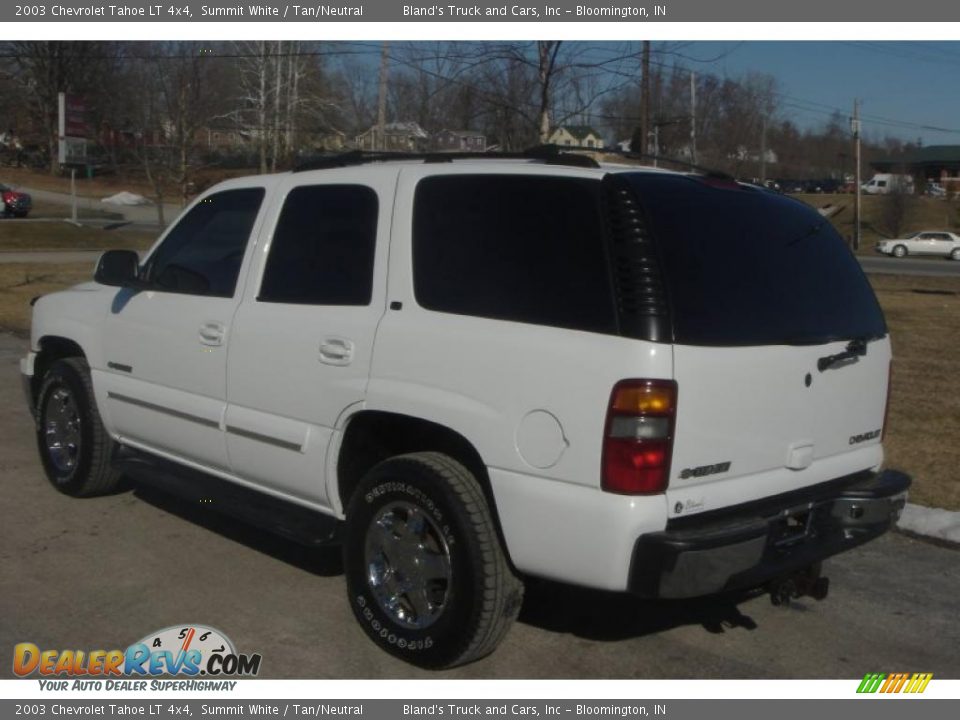 2003 Chevrolet Tahoe LT 4x4 Summit White / Tan/Neutral Photo #15