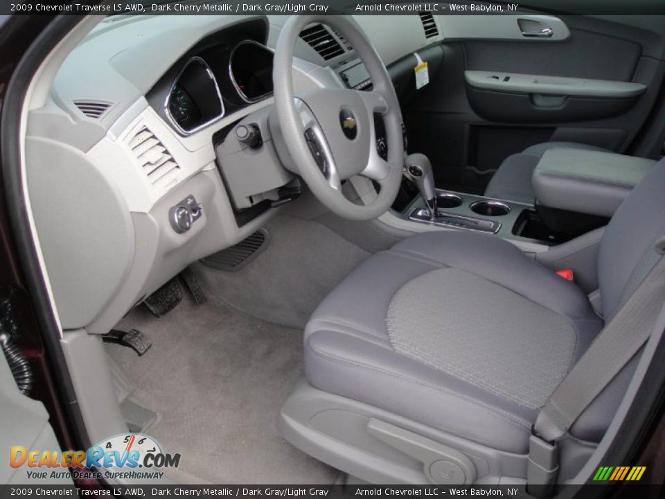 2009 Chevrolet Traverse LS AWD Dark Cherry Metallic / Dark Gray/Light Gray Photo #10