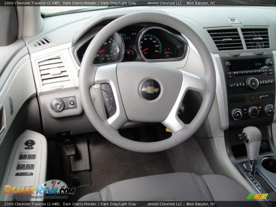 2009 Chevrolet Traverse LS AWD Dark Cherry Metallic / Dark Gray/Light Gray Photo #11
