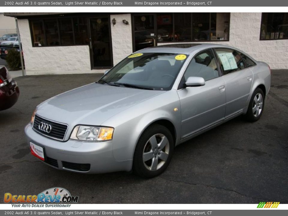 2002 Audi A6 3.0 quattro Sedan Light Silver Metallic / Ebony Black Photo #1