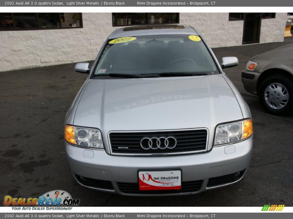 2002 Audi A6 3.0 quattro Sedan Light Silver Metallic / Ebony Black Photo #2