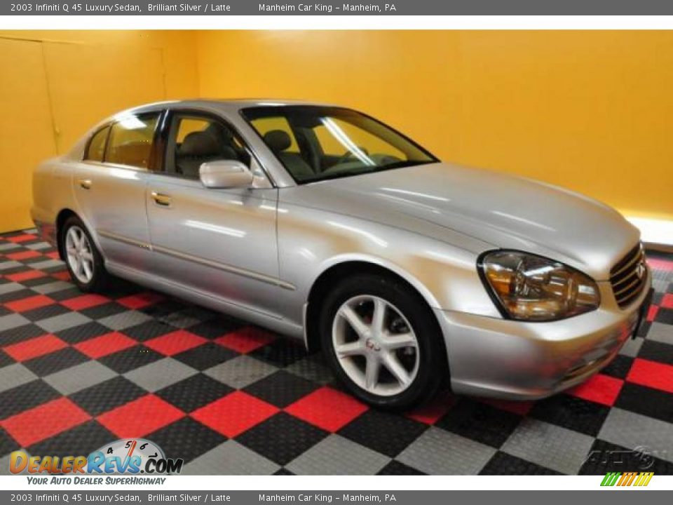 2003 Infiniti Q 45 Luxury Sedan Brilliant Silver / Latte Photo #1