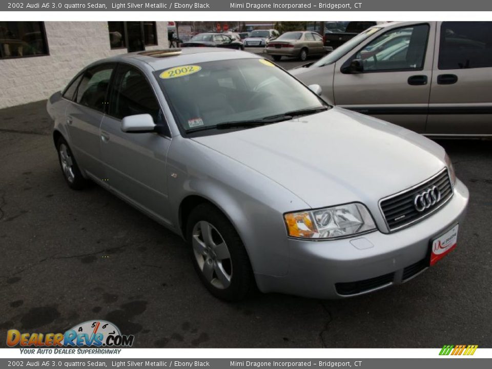2002 Audi A6 3.0 quattro Sedan Light Silver Metallic / Ebony Black Photo #3