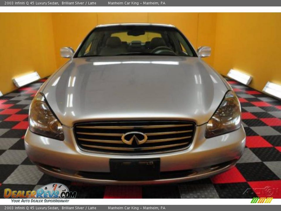 2003 Infiniti Q 45 Luxury Sedan Brilliant Silver / Latte Photo #2