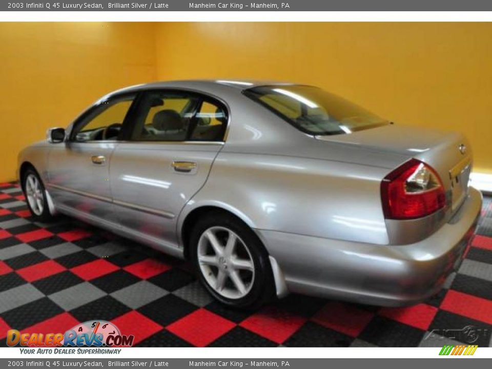 2003 Infiniti Q 45 Luxury Sedan Brilliant Silver / Latte Photo #4