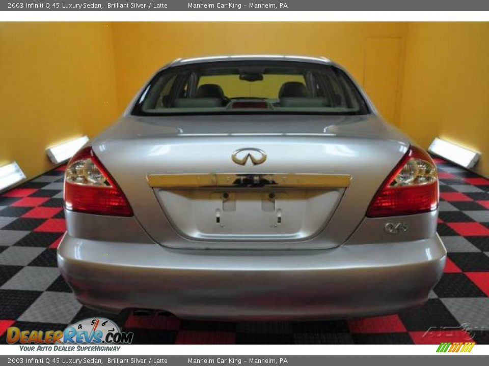 2003 Infiniti Q 45 Luxury Sedan Brilliant Silver / Latte Photo #5