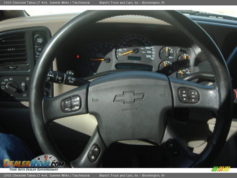 2003 Chevrolet Tahoe LT 4x4 Summit White / Tan/Neutral Photo #29