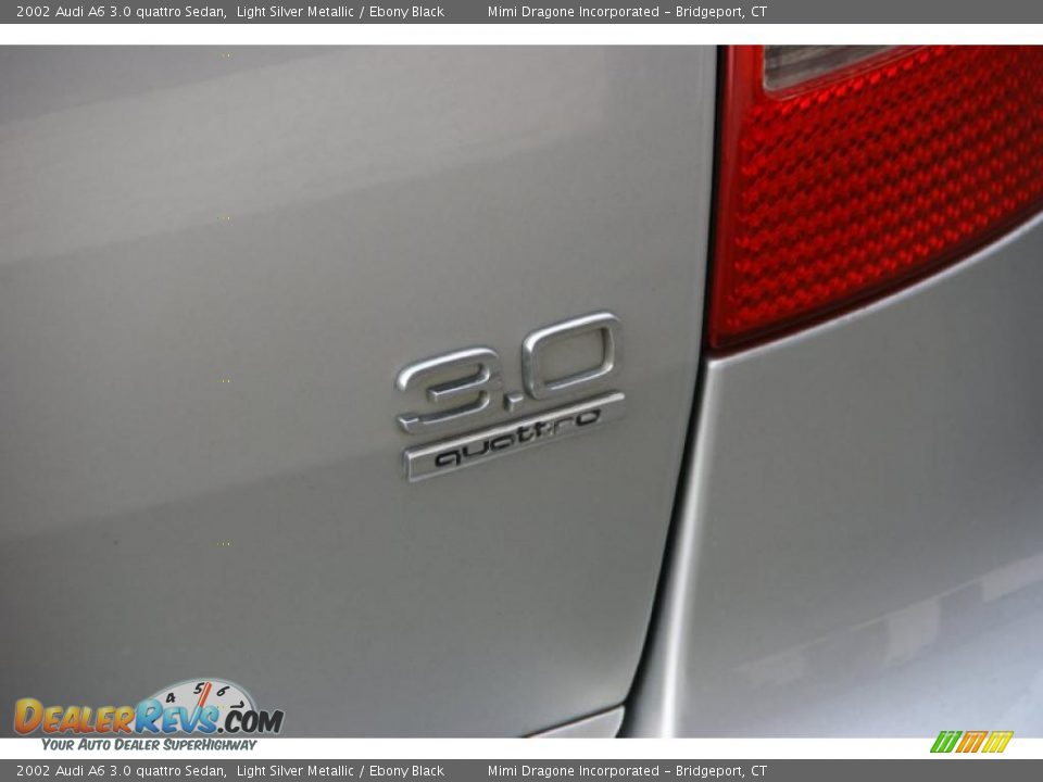 2002 Audi A6 3.0 quattro Sedan Light Silver Metallic / Ebony Black Photo #6