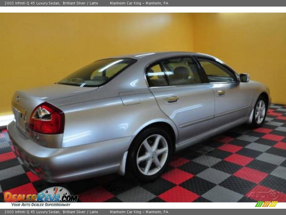 2003 Infiniti Q 45 Luxury Sedan Brilliant Silver / Latte Photo #6
