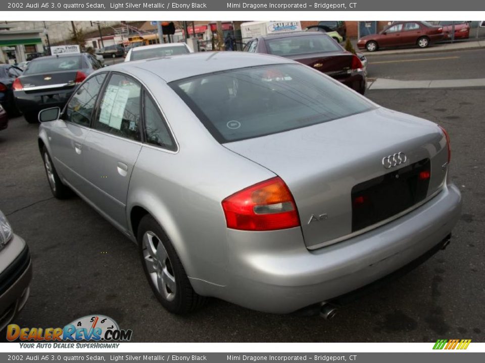 2002 Audi A6 3.0 quattro Sedan Light Silver Metallic / Ebony Black Photo #7