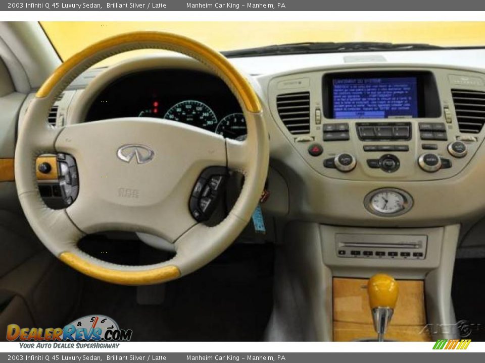 2003 Infiniti Q 45 Luxury Sedan Brilliant Silver / Latte Photo #7
