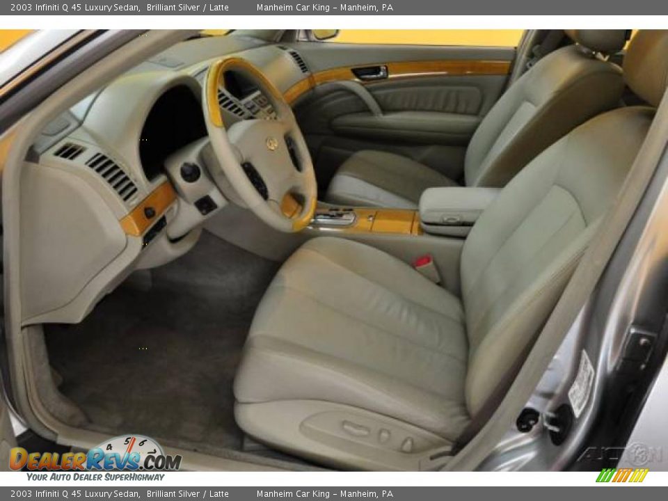 2003 Infiniti Q 45 Luxury Sedan Brilliant Silver / Latte Photo #11