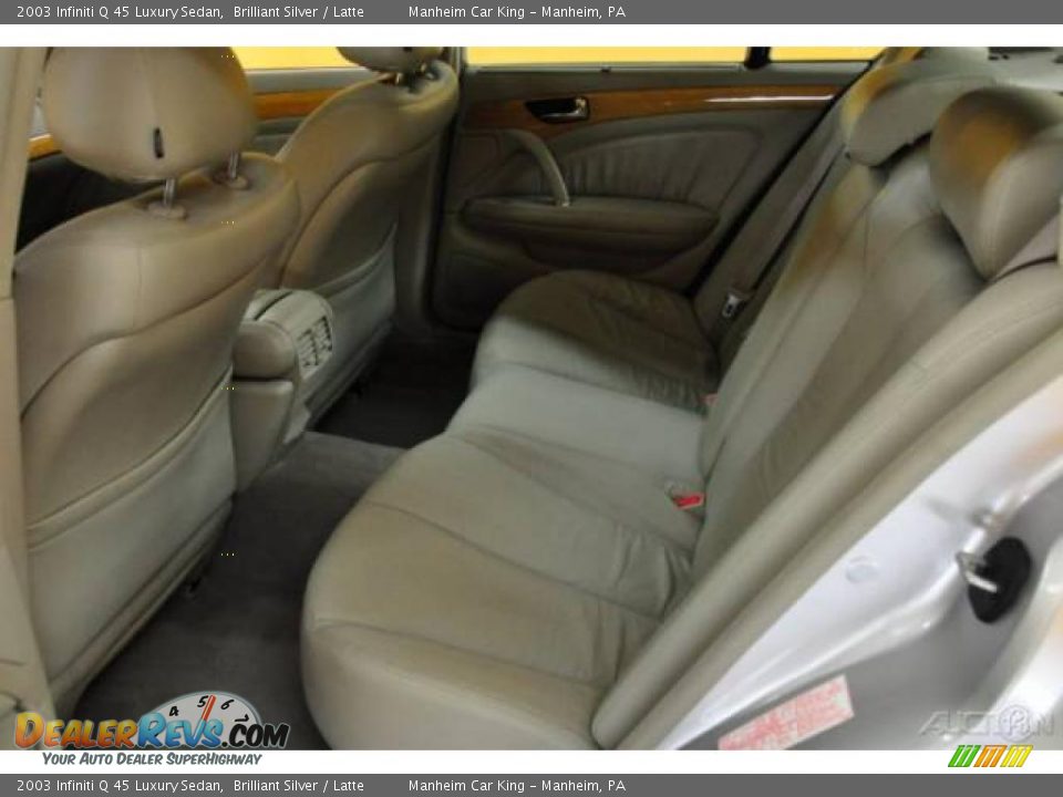 2003 Infiniti Q 45 Luxury Sedan Brilliant Silver / Latte Photo #13